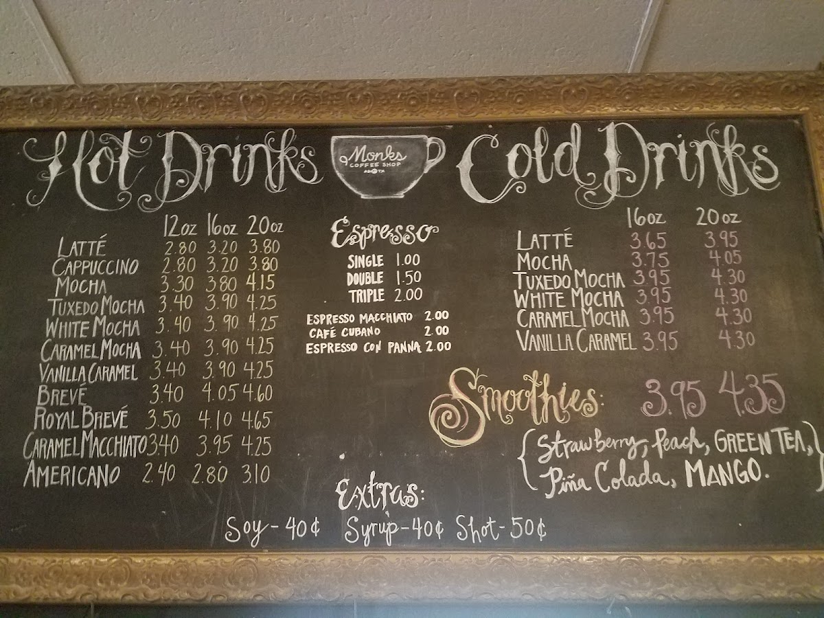 Monks Coffee Shop Photo Menu 10