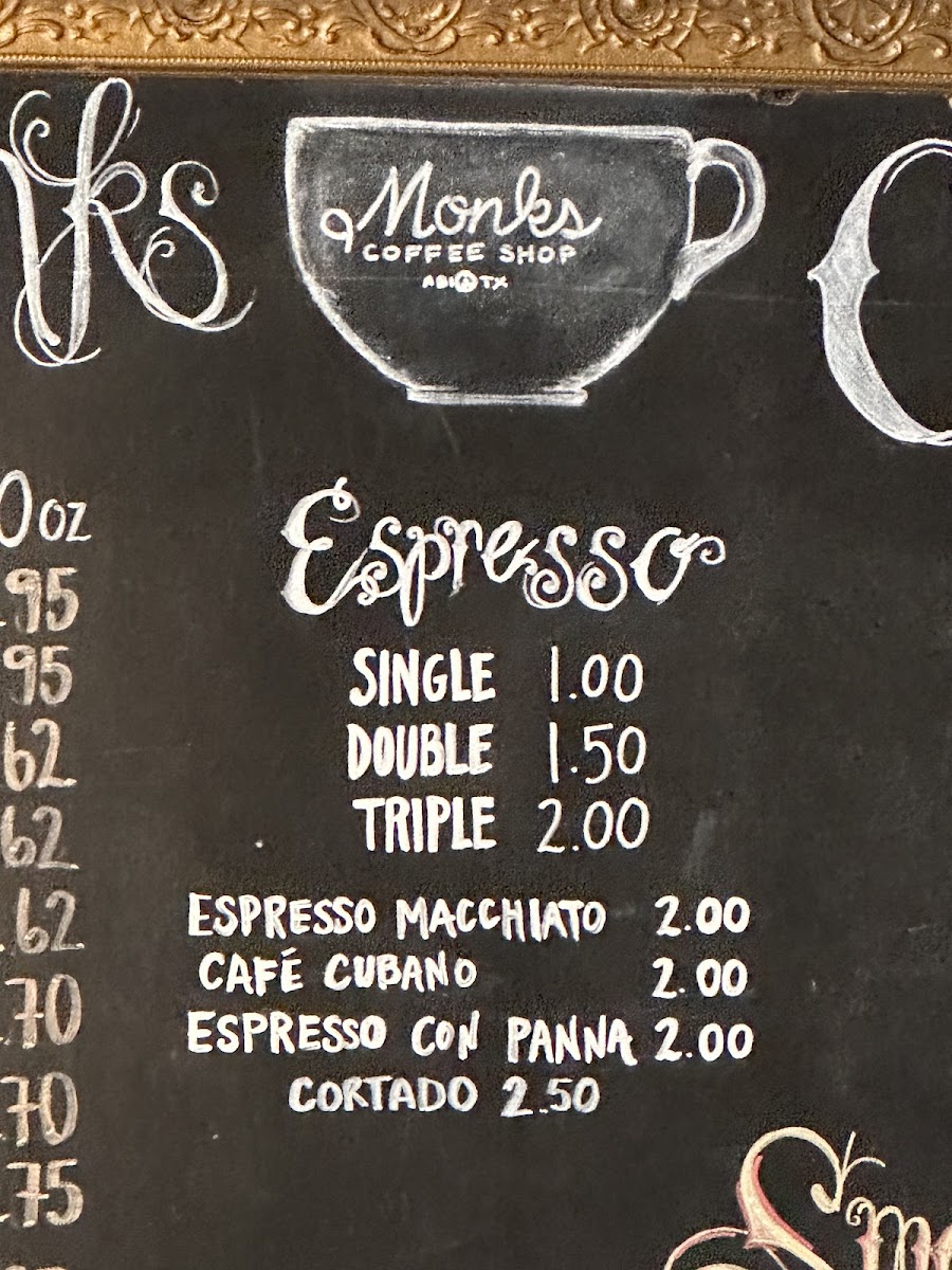 Monks Coffee Shop Photo Menu 6