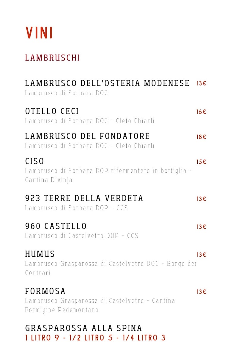 Osteria Modenese in Bocciofila Photo Menu 3