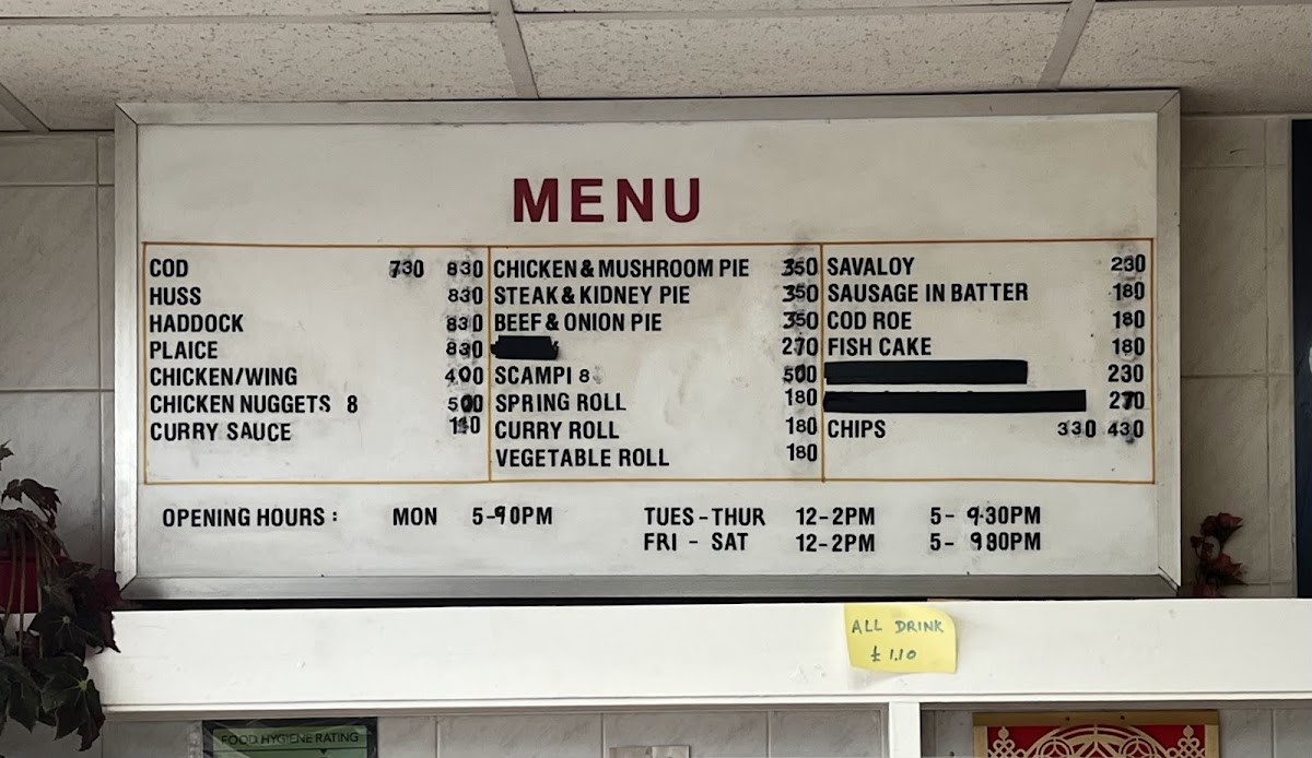 Ocean City Photo Menu 1