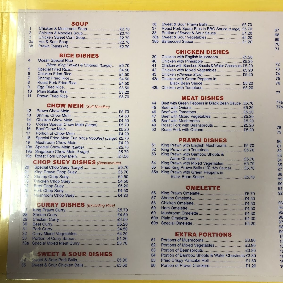 Ocean City Photo Menu 2