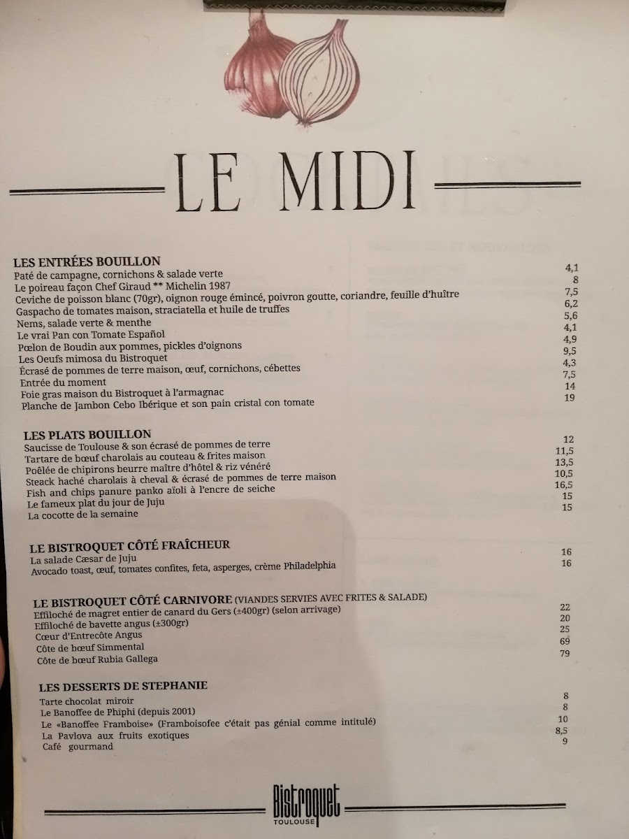 Bistroquet Toulouse Photo Menu 10