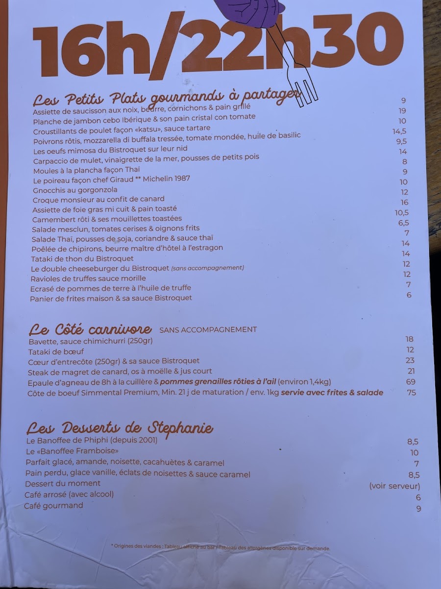 Bistroquet Toulouse Photo Menu 7