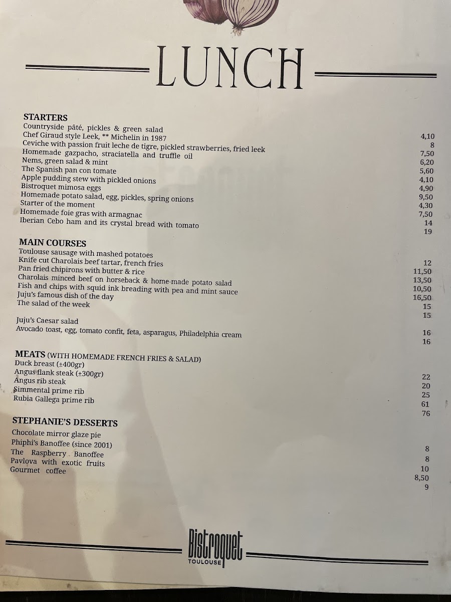 Bistroquet Toulouse Photo Menu 9