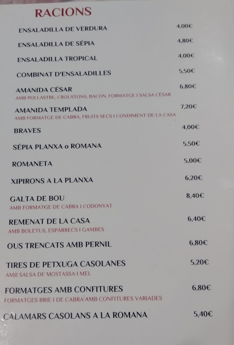 El Barrilet Carcaixent Photo Menu 2