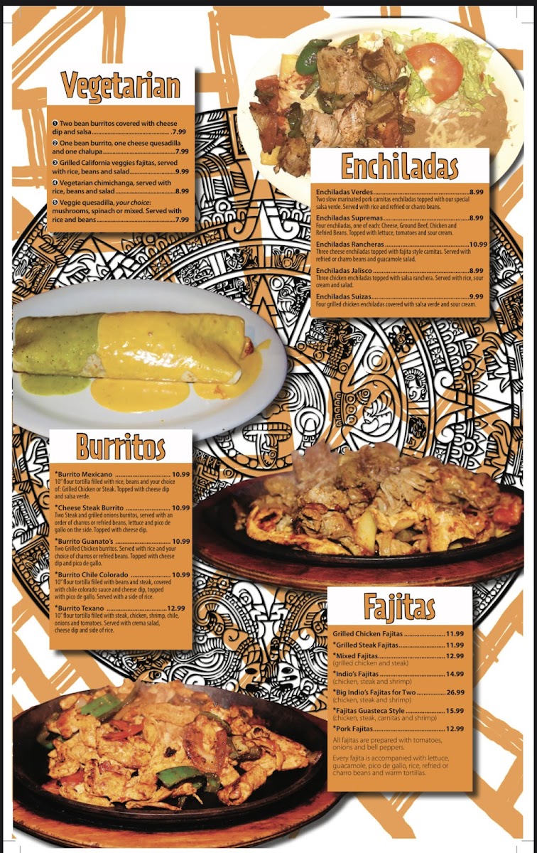 El Indio Mexican Bar & Grill Photo Menu 2