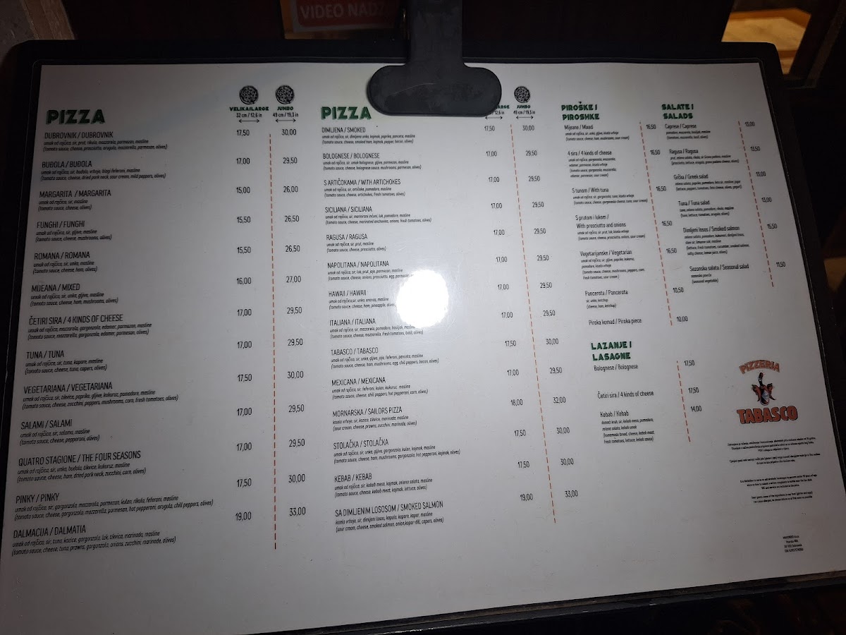 Pizzeria Tabasco Photo Menu 9