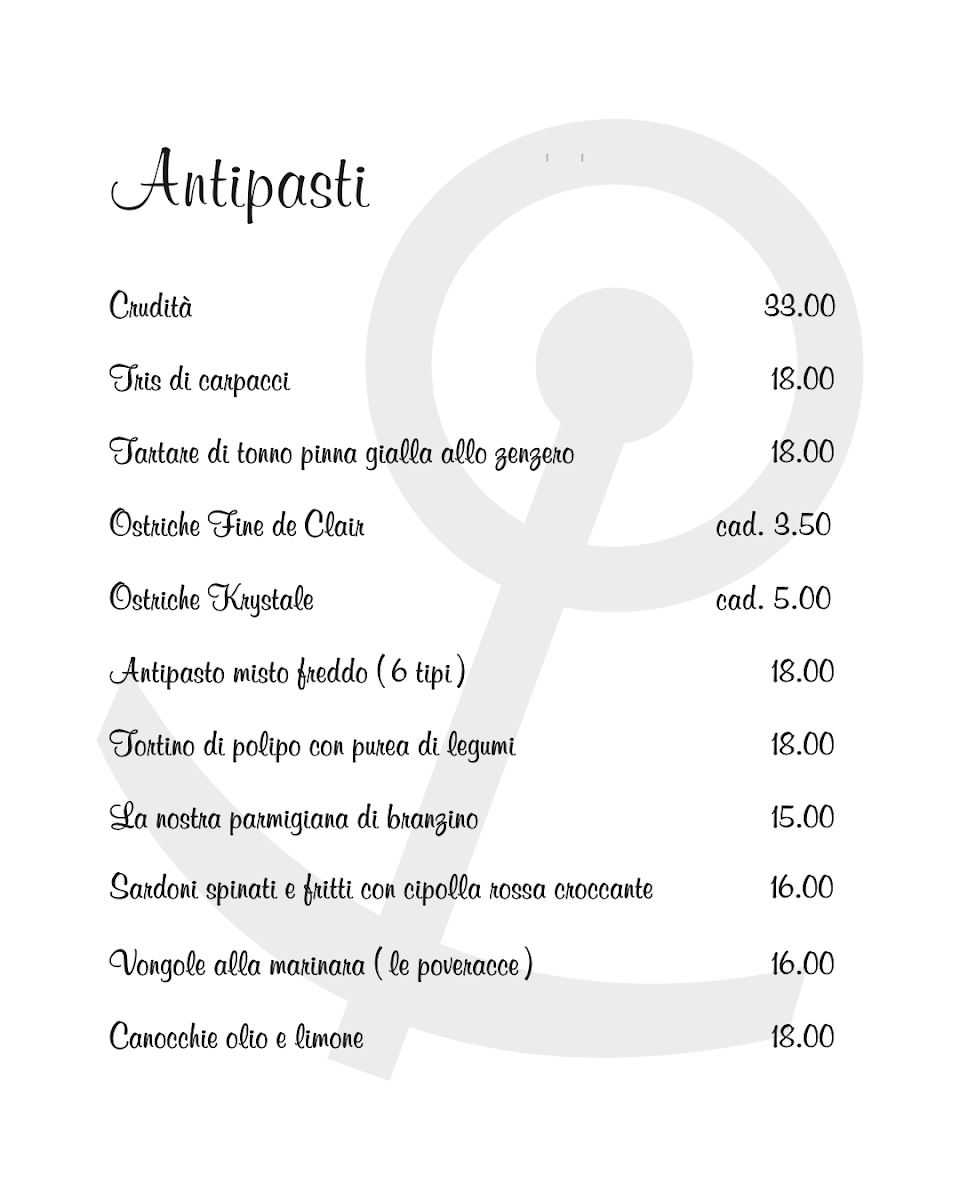 Ristorante Prua Photo Menu 1
