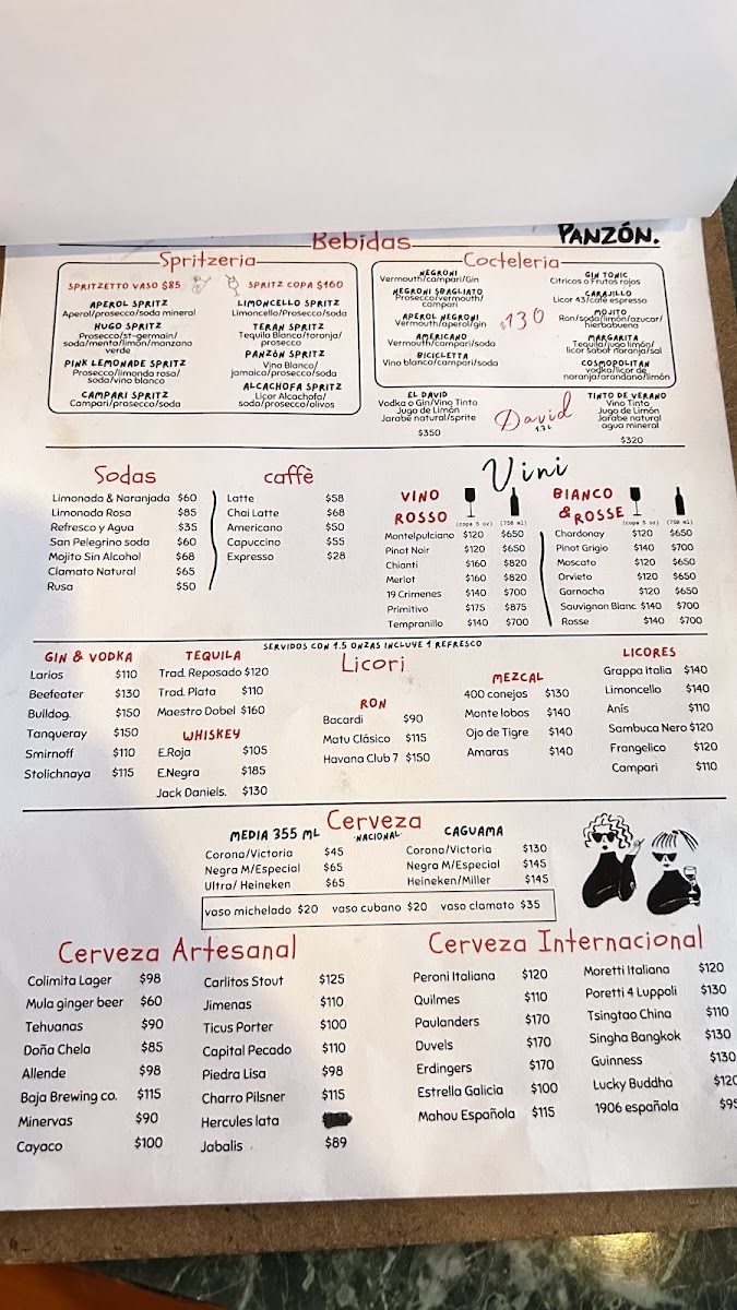 Panzón Pizzería & Trattoria Photo Menu 2