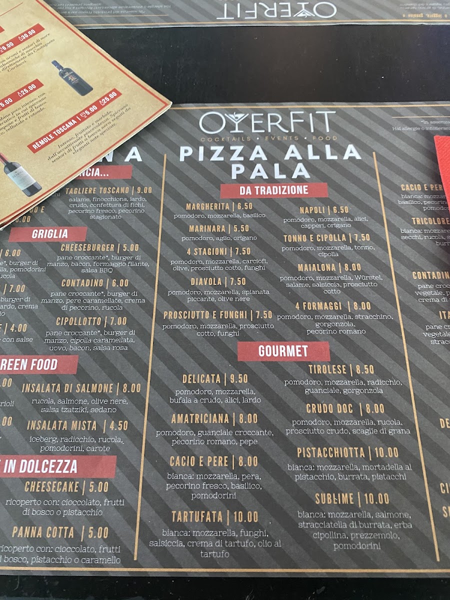 OverFit Firenze | Cocktails • Events • Food Photo Menu 3