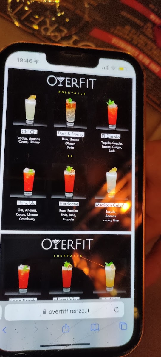OverFit Firenze | Cocktails • Events • Food Photo Menu 5