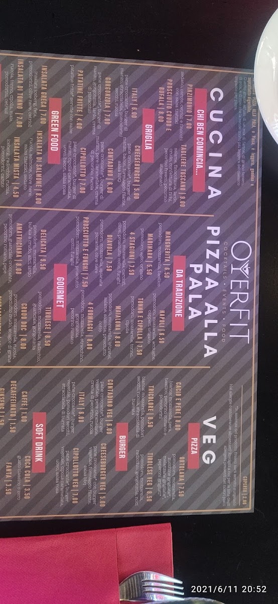 OverFit Firenze | Cocktails • Events • Food Photo Menu 7