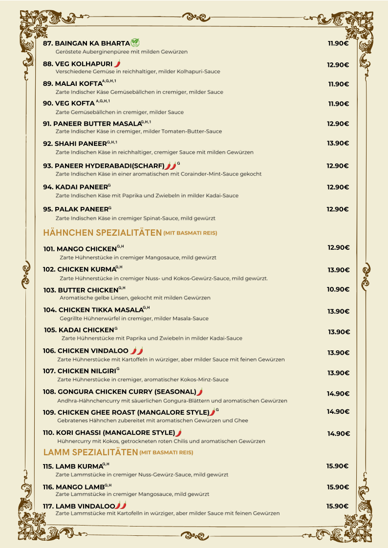 Bangalore bites Photo Menu 4