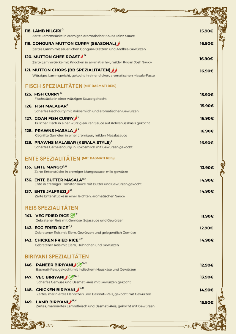 Bangalore bites Photo Menu 7