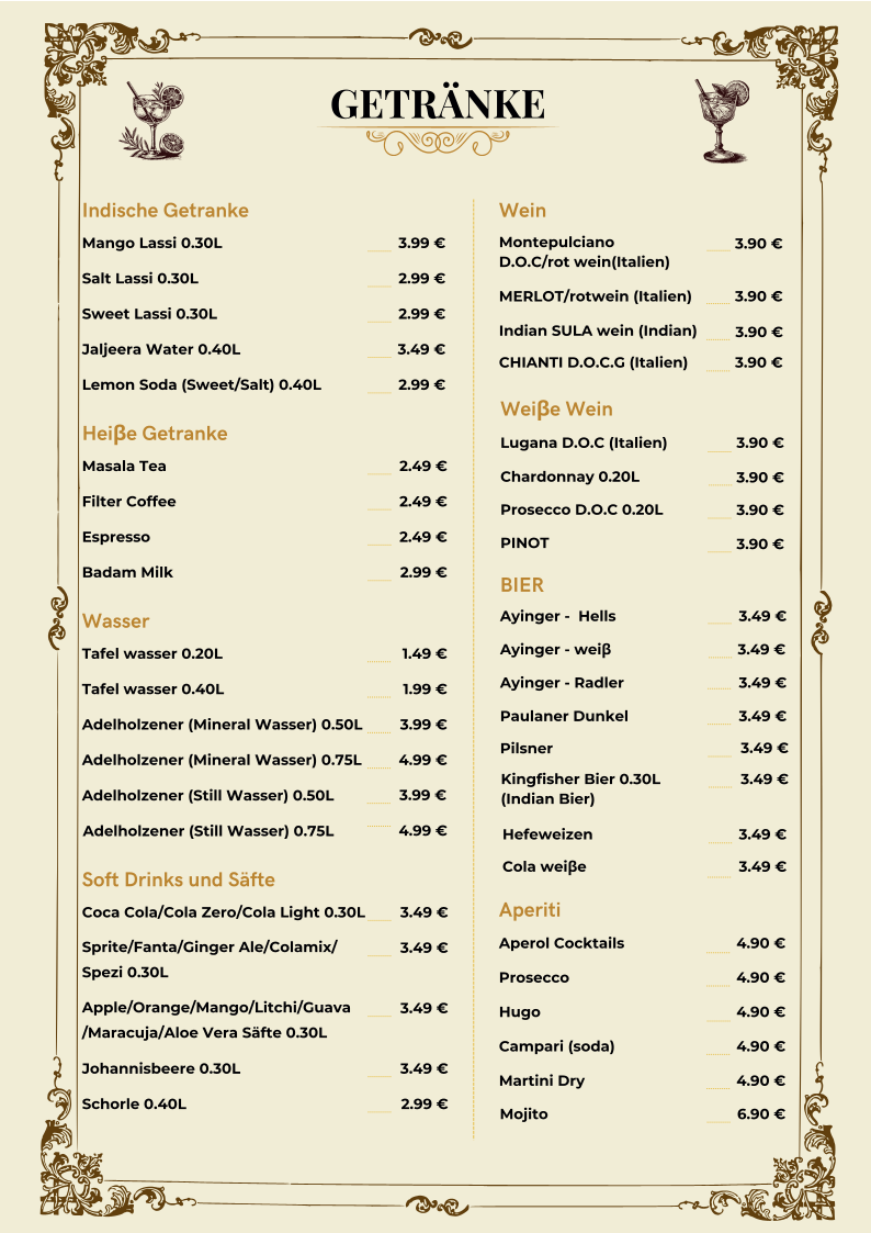 Bangalore bites Photo Menu 8
