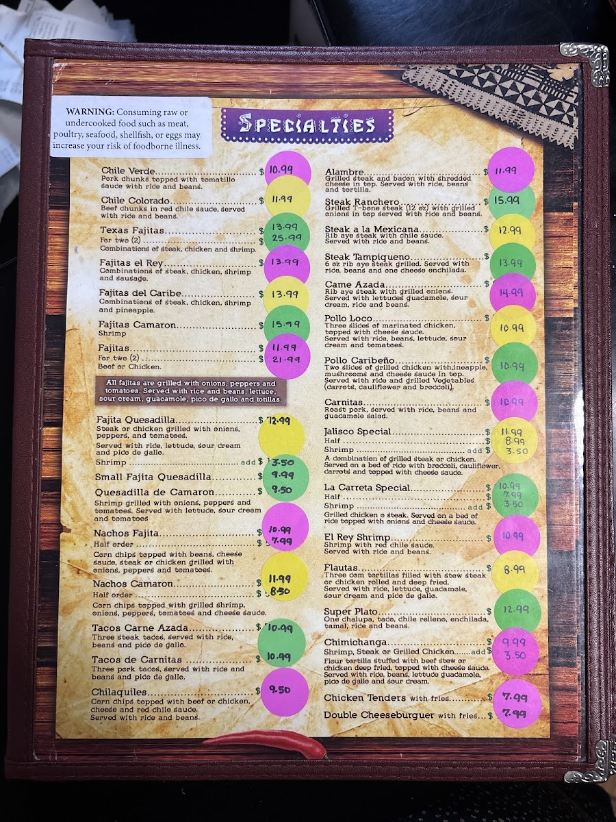 EL REY MEXICAN RESTAURANT Photo Menu 1