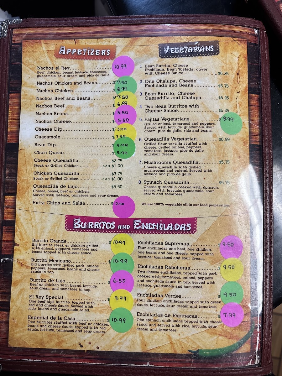 EL REY MEXICAN RESTAURANT Photo Menu 2