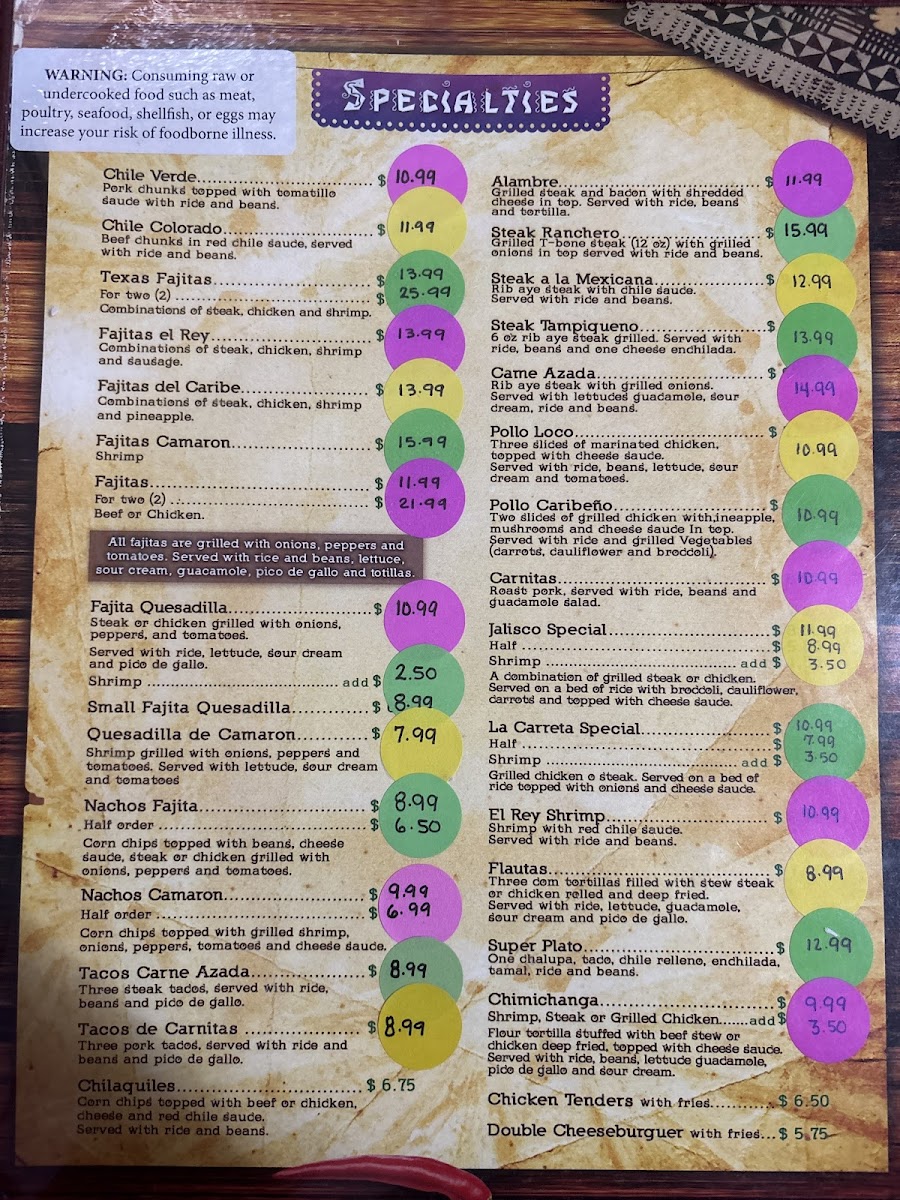 EL REY MEXICAN RESTAURANT Photo Menu 3