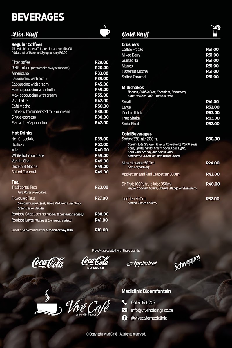 Vive Cafe - Mediclinic Photo Menu 3