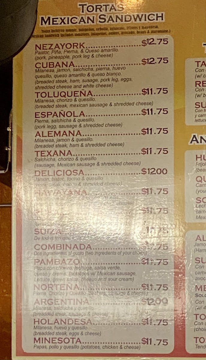 Tortas Chilangas CD NEZAHUALCÓYOTL Photo Menu 6