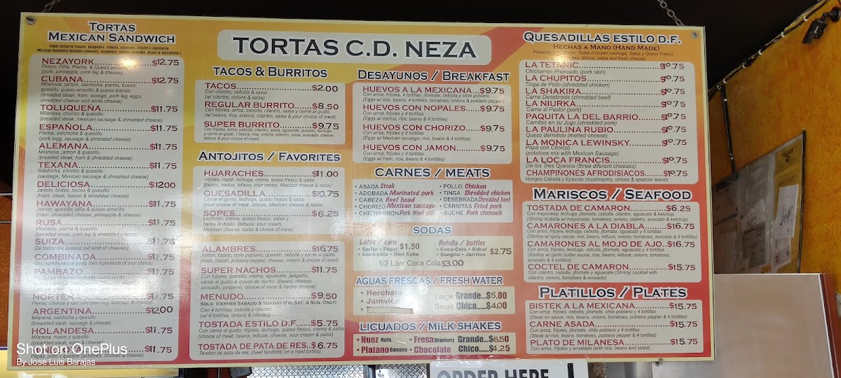 Tortas Chilangas CD NEZAHUALCÓYOTL Photo Menu 9