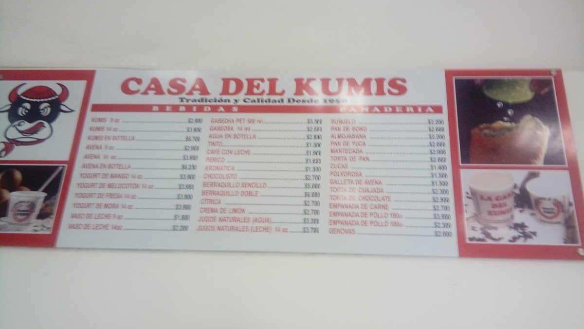 La Casa del Kumis Photo Menu 1