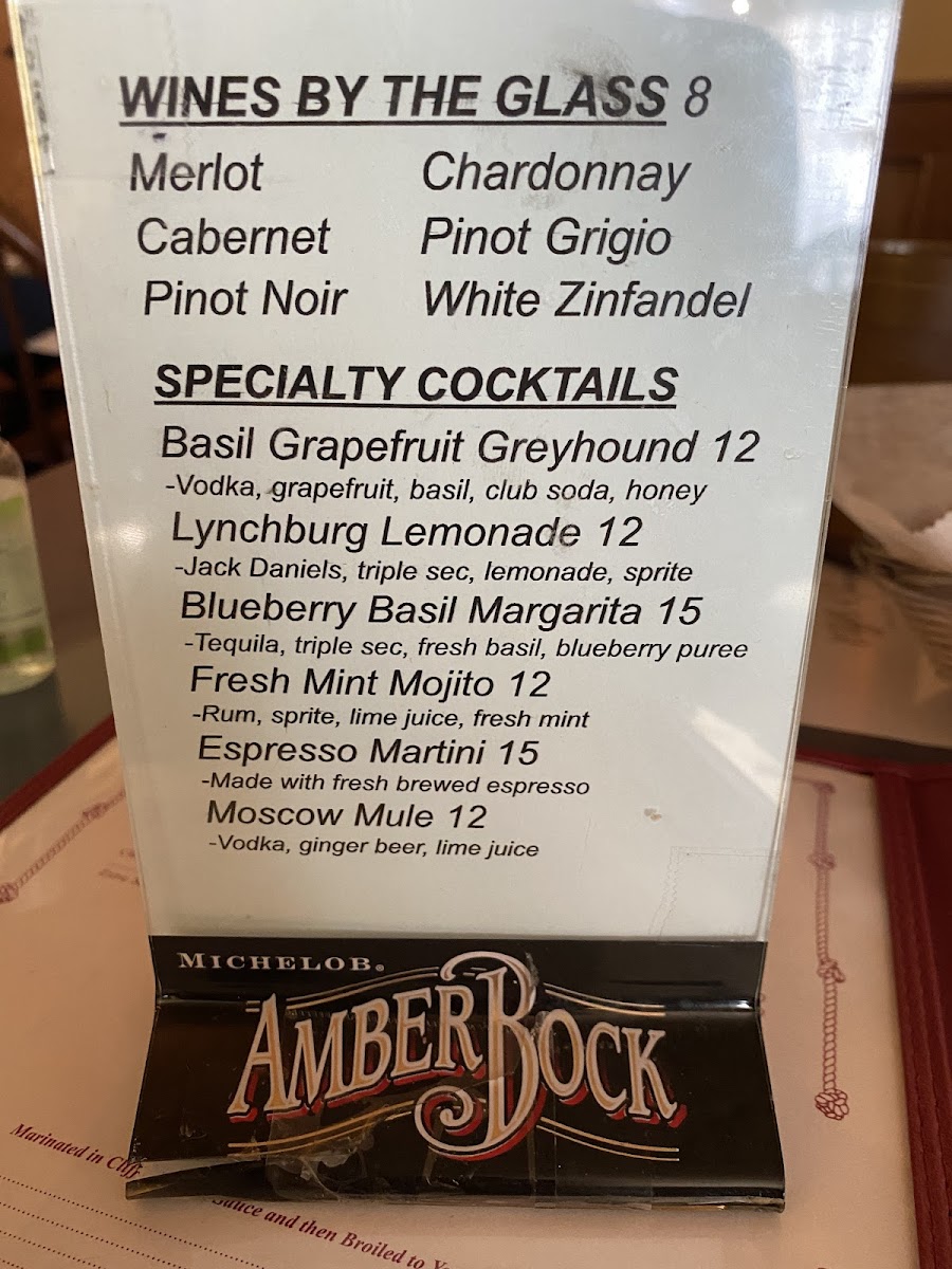 Cliff's Elbow Room Photo Menu 6