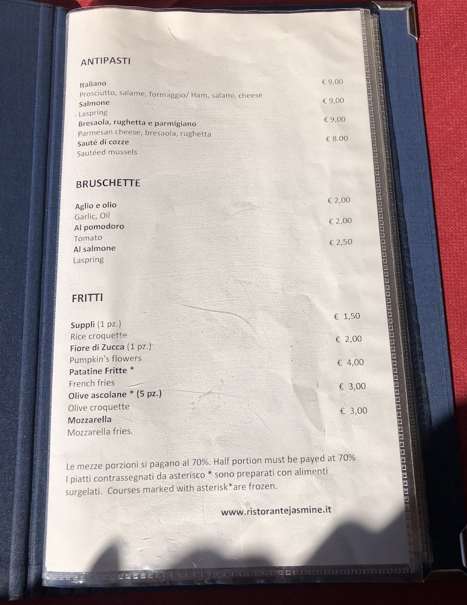 Ristorante Pizzeria Jasmine Photo Menu 4