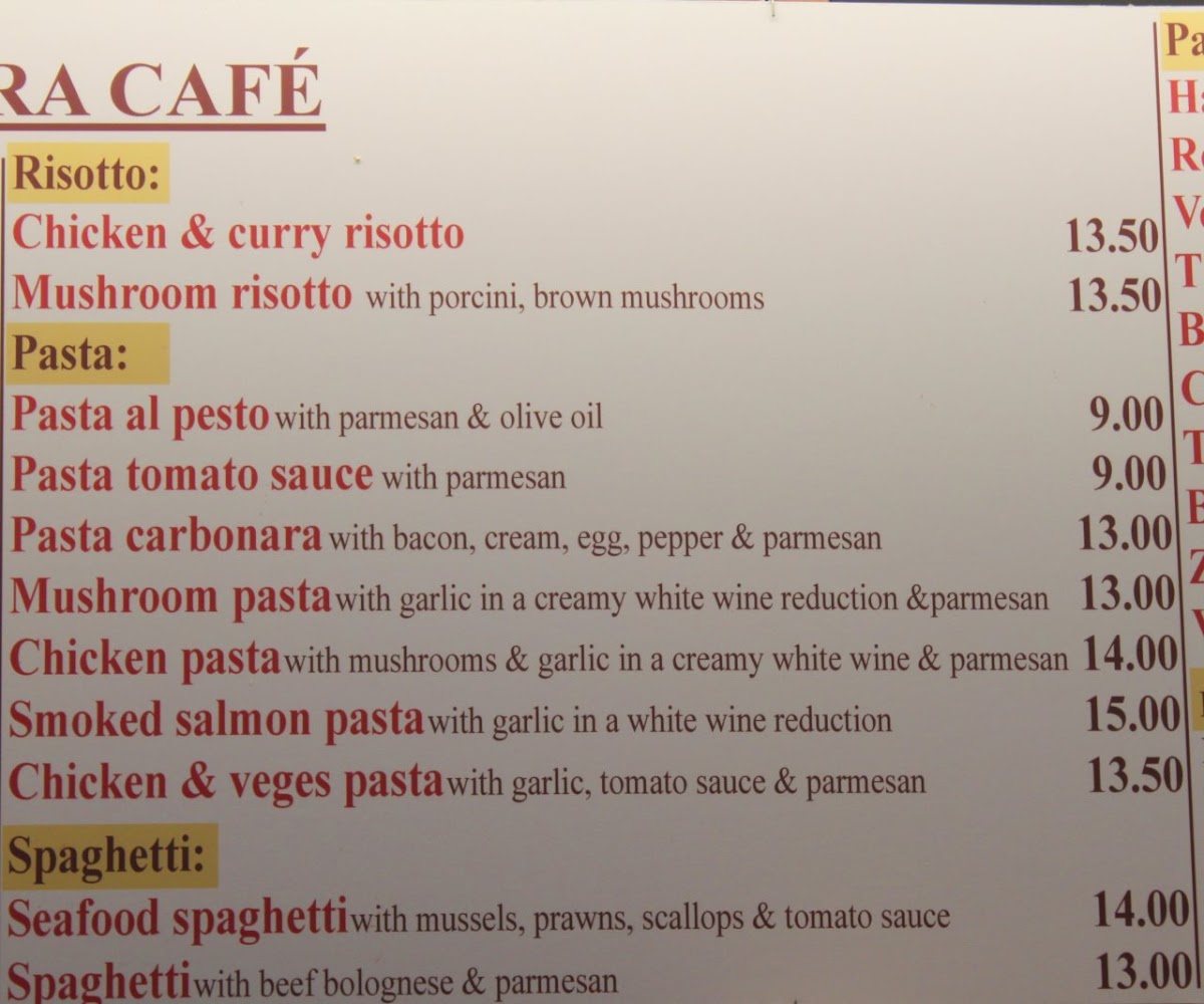Sierra Café Lorne Street Photo Menu 6