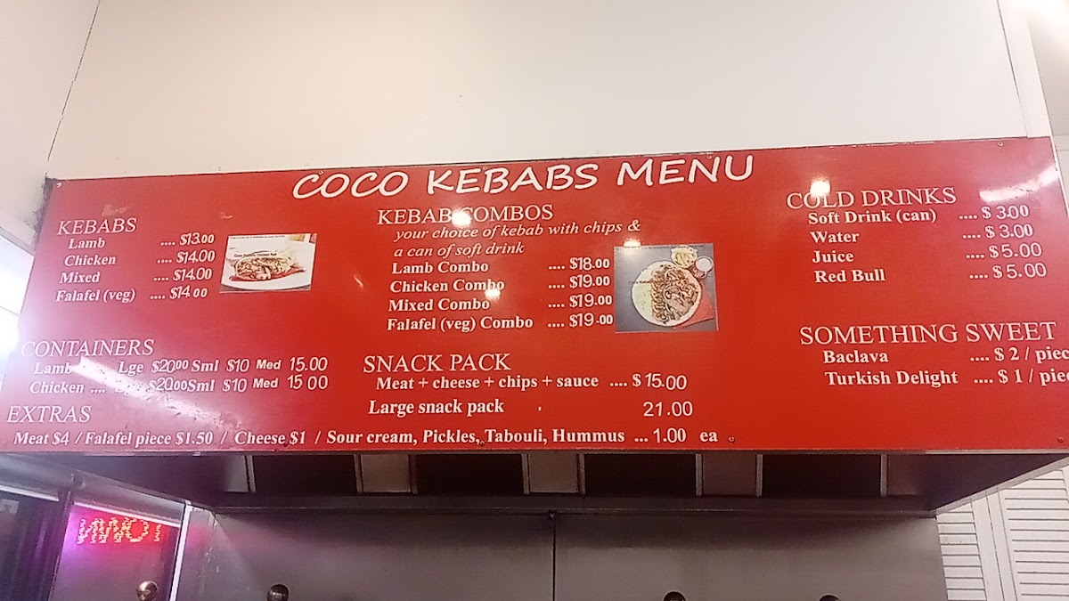 Coco Kebabs - St Kilda Photo Menu 2