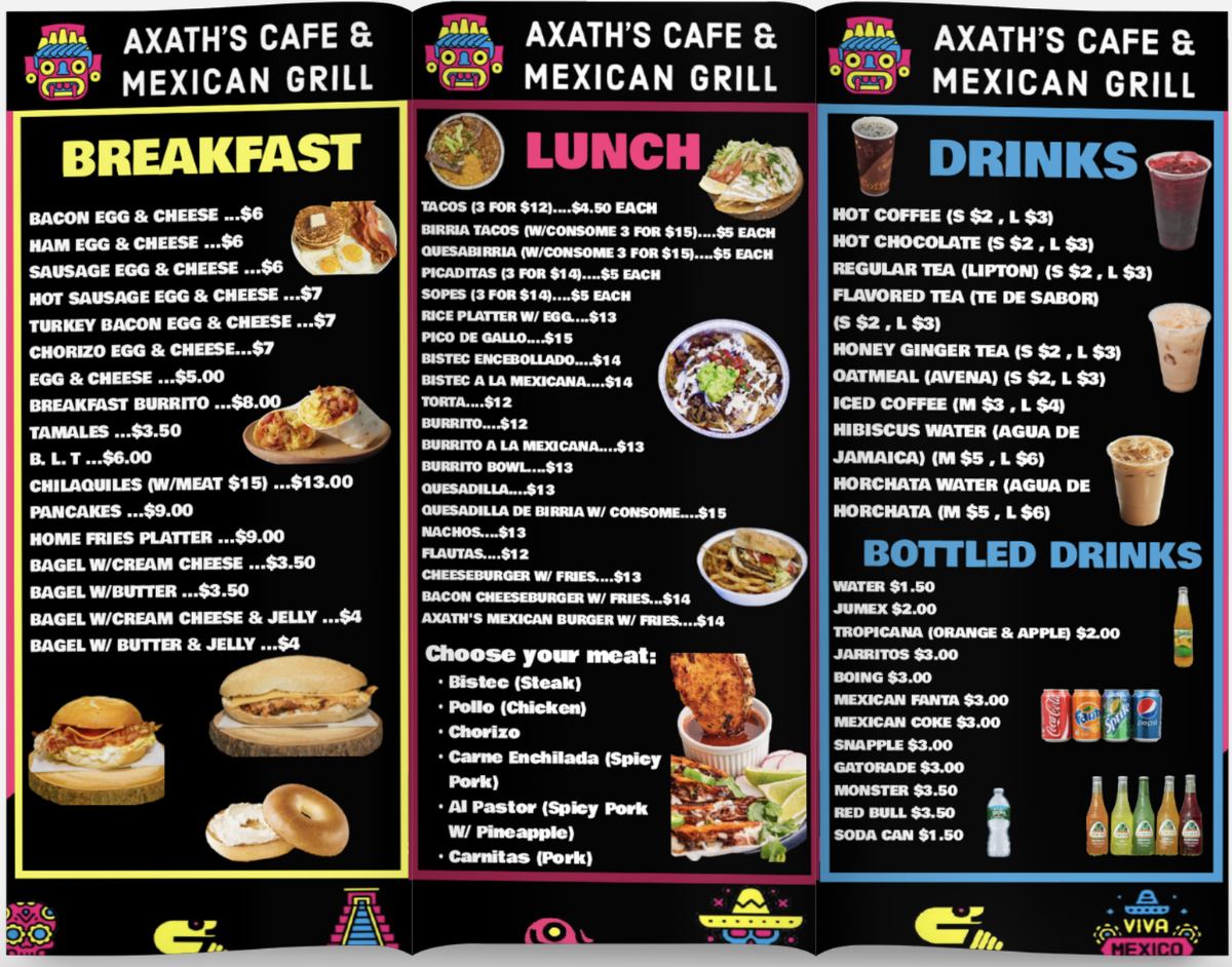 Axath's Cafe & Mexican Grill Photo Menu 1