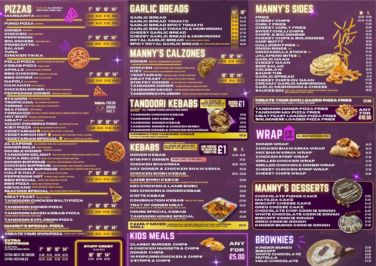 Manny's - Gipsyville Photo Menu 1