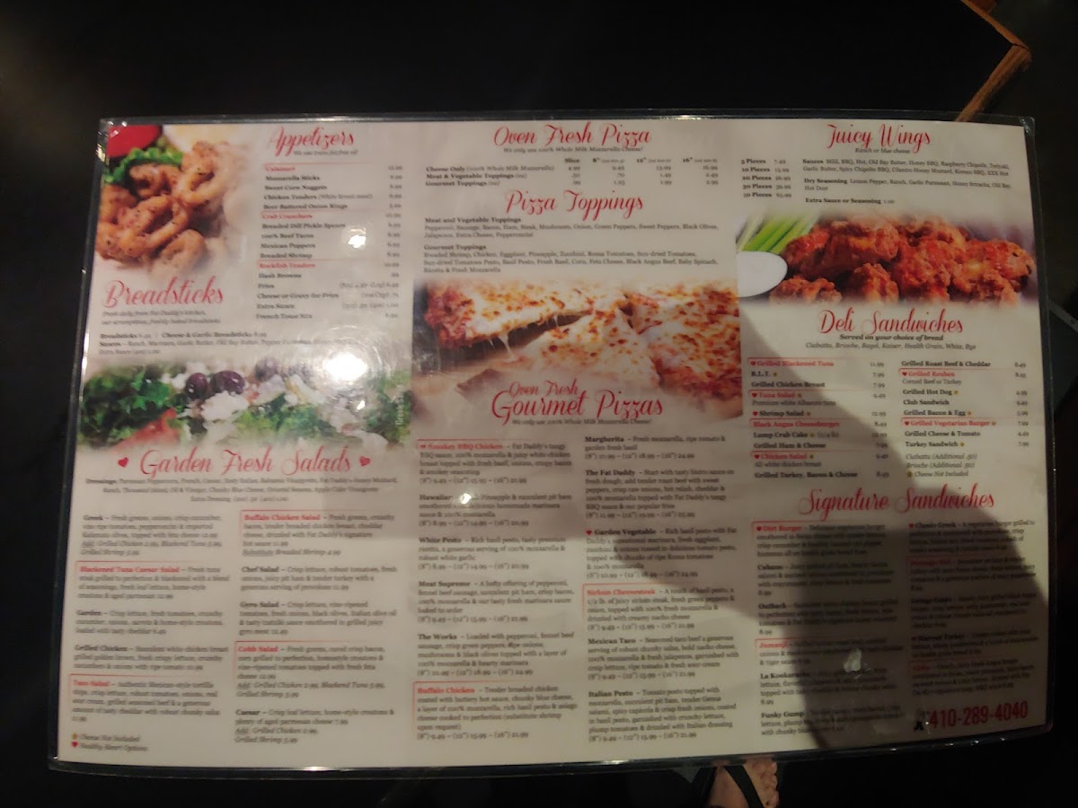 Fat Daddy's Subs Pizza Wings Photo Menu 4