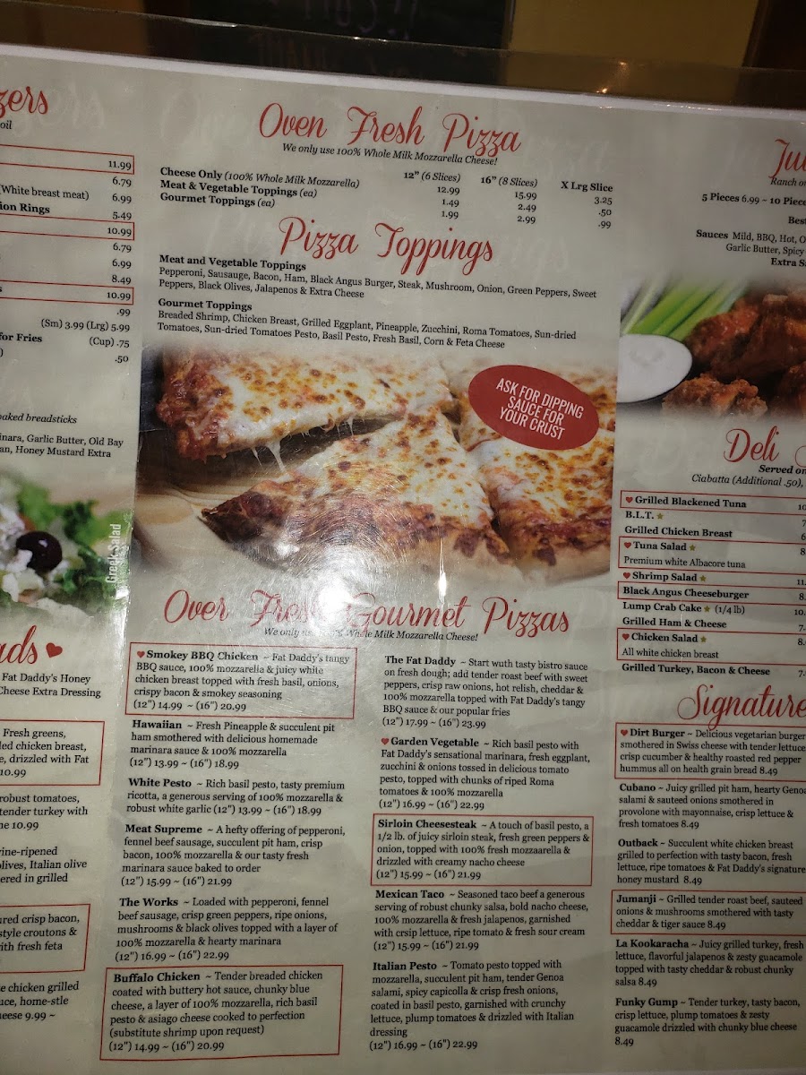 Fat Daddy's Subs Pizza Wings Photo Menu 8