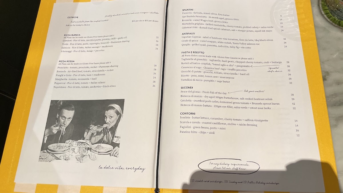 Cinque Terre Chadstone Photo Menu 1
