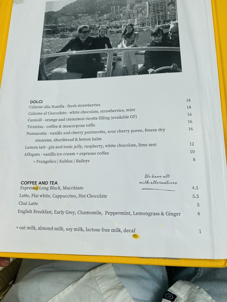 Cinque Terre Chadstone Photo Menu 3