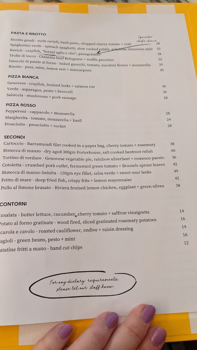 Cinque Terre Chadstone Photo Menu 8