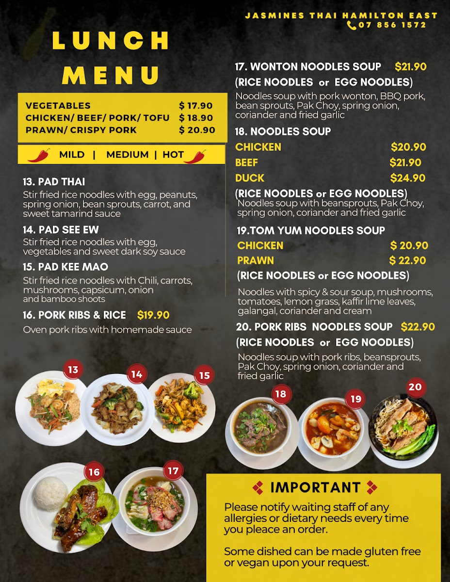 Jasmines Thai Hamilton East Photo Menu 10