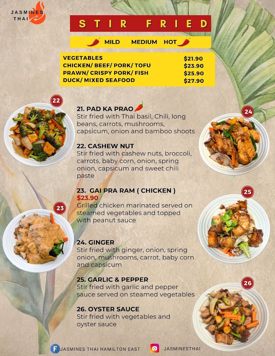 Jasmines Thai Hamilton East Photo Menu 2
