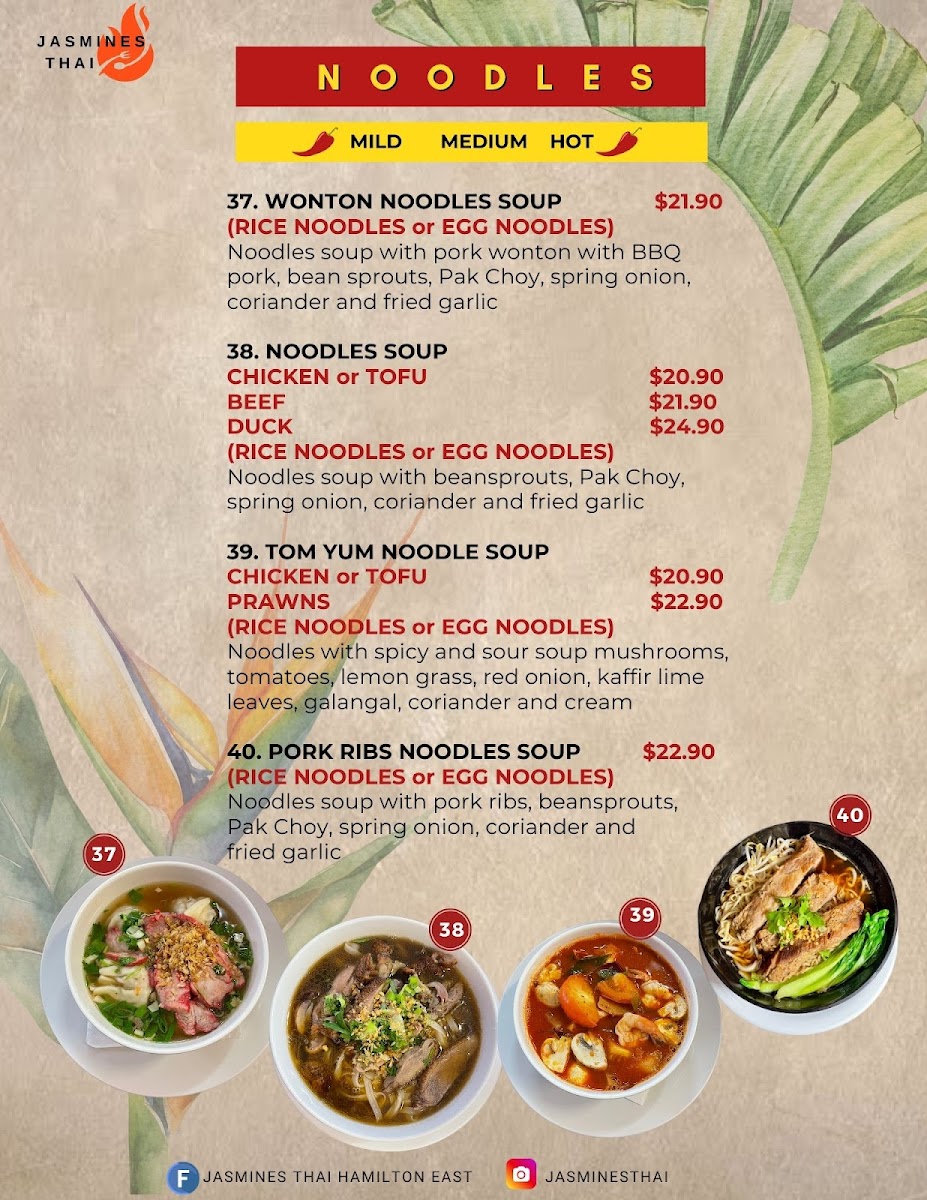 Jasmines Thai Hamilton East Photo Menu 3