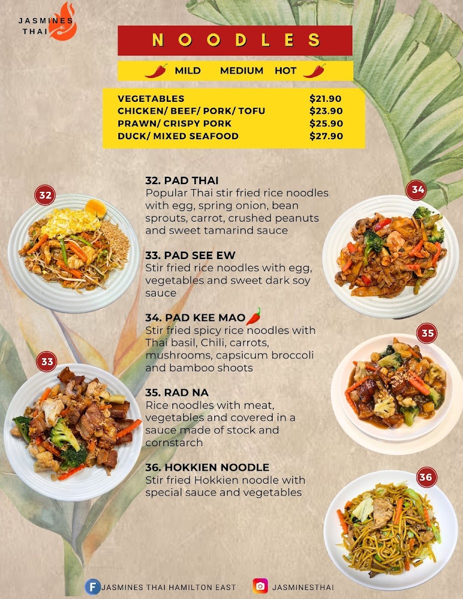 Jasmines Thai Hamilton East Photo Menu 5