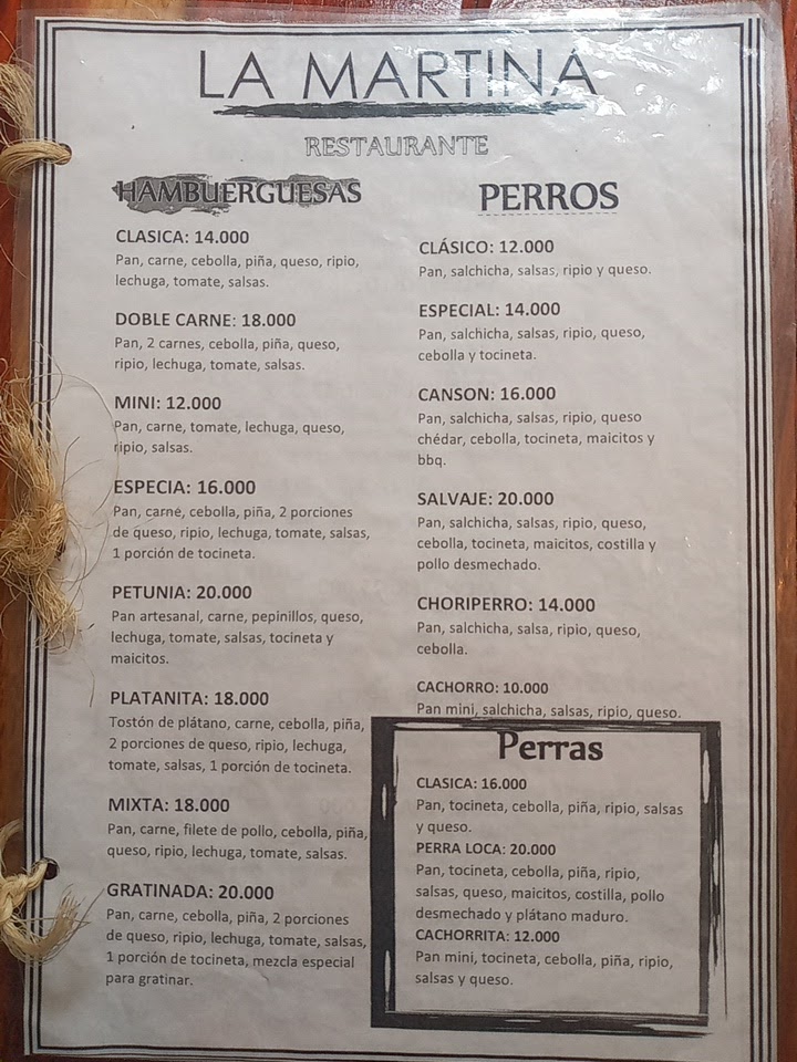 Restaurante La Martina Photo Menu 1
