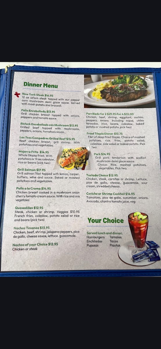 El Texano Salvadoreño Restaurant Photo Menu 1