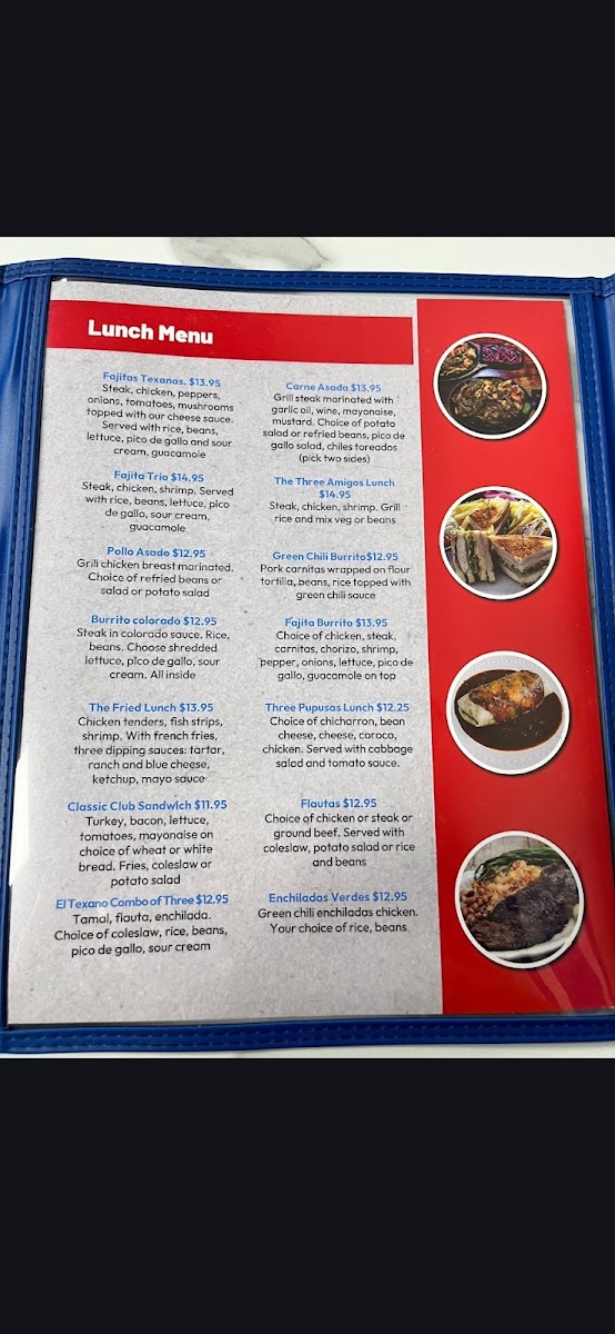 El Texano Salvadoreño Restaurant Photo Menu 2