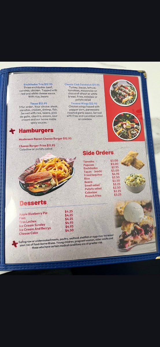 El Texano Salvadoreño Restaurant Photo Menu 3