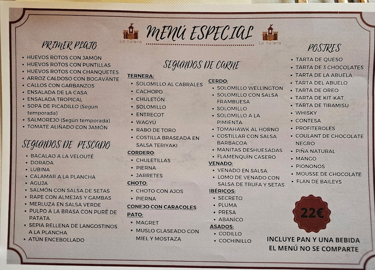 Restaurante La bolera Photo Menu 1