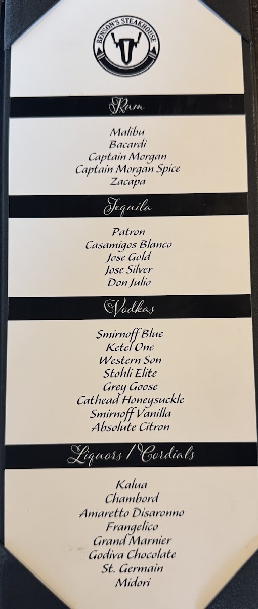 Benson’s Steakhouse Photo Menu 6