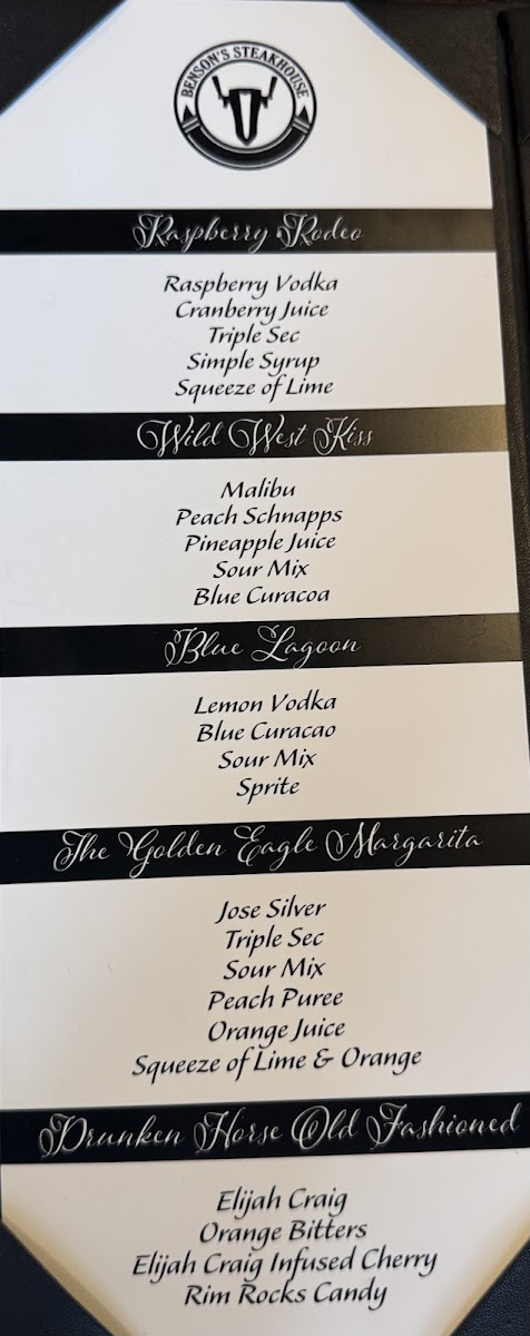 Benson’s Steakhouse Photo Menu 8