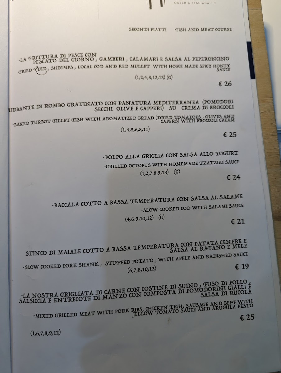 Osteria Ravello Photo Menu 8