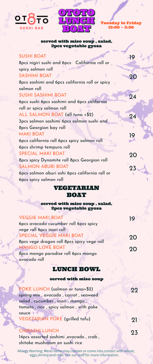 Ototo Sushi Photo Menu 4